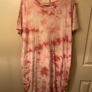 Short sleeve tie dye dress
